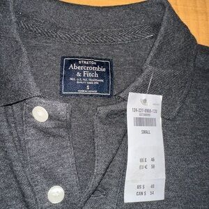 Abercrombie & Fitch Charcoal Polo Shirt